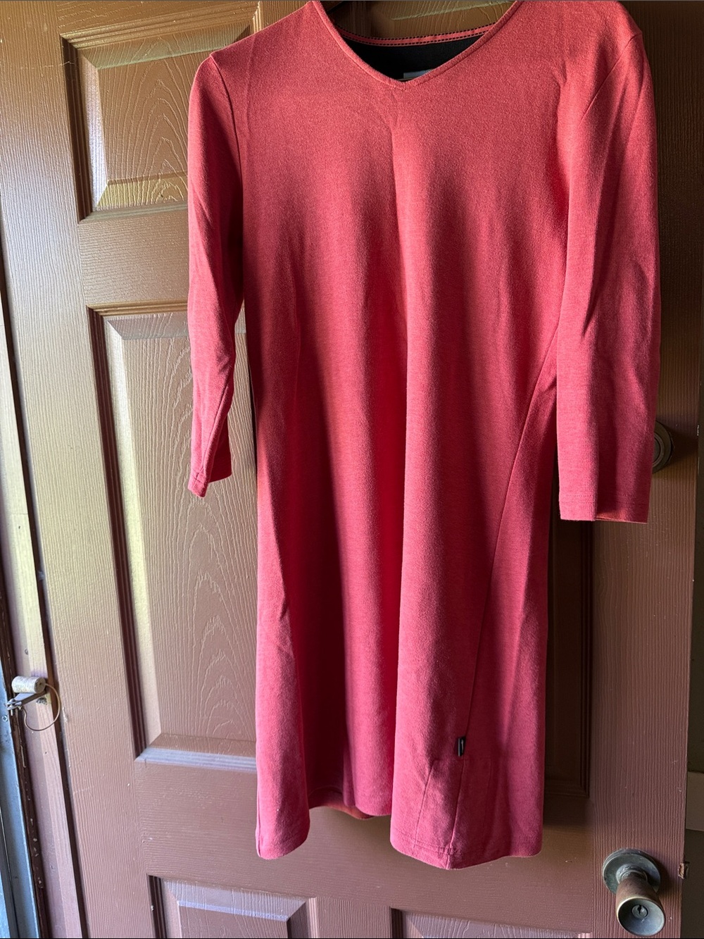 Horny Toad Rust-Red V-Neck Midi Dress Med